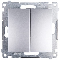 Kontakt-Simon DP2.01/43 Elektroschalter Drucktasten-Schalter Silber