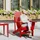 Outsunny Adirondack Gartenstuhl 72 x 94 x 83 cm Rot