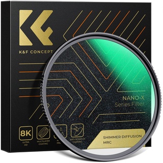 K&F Concept Nano-X Serie Shimmer Diffusion 1 Filter 72mm aus Optisches Glas mit 28-facher Nano-Beschichtung für Videoaufnahmen/Portraitfotografie