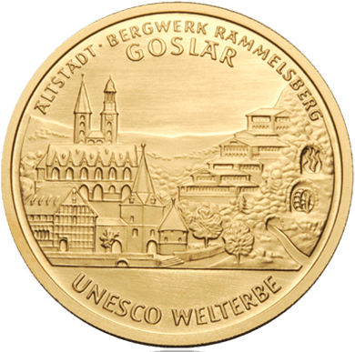 1/2 Unze Gold 100 Euro Deutschland 2008 UNESCO Welterbe - Altstadt Goslar