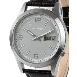 ZEIT-BAR Funk-Armbanduhr mit Datums- und Wochentaganzeige