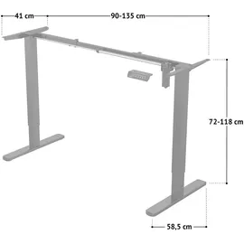 Svita Schreibtischgestell JIRI Grau
