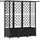 vidaXL Hochbeet mit Rankgitter und Dach 162,5 x 40 x 138 cm Schwarz