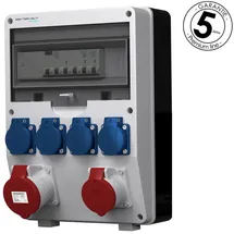 Doktorvolt Stromverteiler pTD-S/FI 32A 16A 4x230V SIEMENS und MENNEKES Doktorvolt DV-4845-D