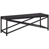 Gartenbank 120 Cm Poly Rattan Schwarz