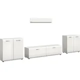 Home Affaire Wohnwand HOME AFFAIRE "FLORENZ, 4-teilige Wohn-Kombination, hochwertige MDF-Front", weiß (weiß hochglanz tiefzieh), B:350cm H:160cm T:41cm, Holzwerkstoff, Kastenmöbel-Sets, Wohnwand, Wohn-Kombination, Wohnzimmer-Möbel, Wohnzimmer,Kombination, Kombi