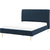 Beliani Marville 140 x 200 cm Dunkelblau
