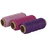 Rayher Kordeln Hanf matt pink 1,0 mm x 12,0 m