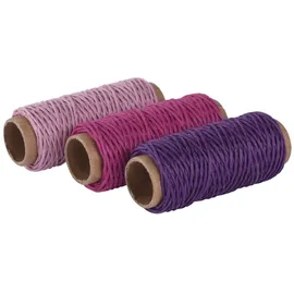 Rayher Kordeln Hanf matt pink 1,0 mm x 12,0 m
