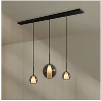 s.luce Belluna 3-flg. Ø 14 cm rund Glas Metall