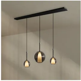 s.luce Belluna 3-flg. Ø 14 cm rund Glas Metall