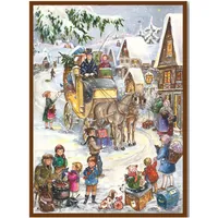 Nostalgischer Schoko-Adventskalender Kutschfahrt im Winterdorf Schokolade 75 g