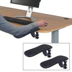 2er-Set Armauflage HWC-N75, f√or Schreibtisch Arm-/Handgelenkst√otze Handgelenkauflage Ablage ergonomisch verstellbar