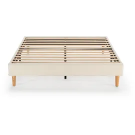 VS Venta-stock Polsterbett 140 x 190 cm Beige