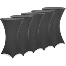 DEUBA Detex® Stehtischhusse Überzug 5er Set Ø60 Cm Ø Anthrazit