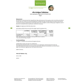 Kräuterhaus Sanct Bernhard Afa-Uralgen-Tabletten 120 Stück