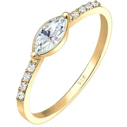 Elli Verlobung Marquise Kristalle 925 Silber Ringe   Damen 