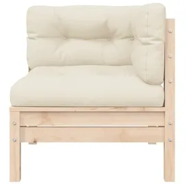 vidaXL Garten-Lounge-Set 3-tlg. creme Kiefer