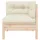 vidaXL Garten-Lounge-Set 3-tlg. creme Kiefer
