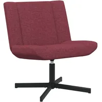 VidaXL Drehstuhl Weinrot Polyester mit Metallbasis Standard Drehbar