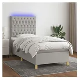 vidaXL Boxspringbett 100 x 200 cm Hellgrau