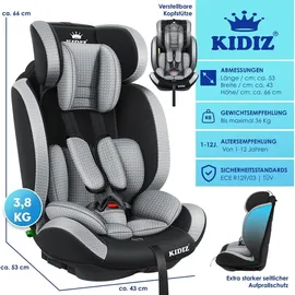 Kidiz Autokindersitz schwarz/grau