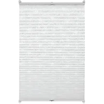 GARDINIA Easy Fix Plissee Weiß, 70 cm x 130 cm mit 2 Bedienschienen,