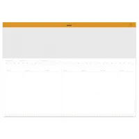 Rhodia Schreibunterlage mit Wochenkalender, Leinenrücken, 30 Blatt mikroperforiert, DIN A2 59,4x42 cm, 80g, 1 Stück