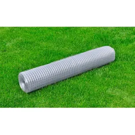 vidaXL Maschendrahtzaun 100 x 100 cm Silber/Stahl