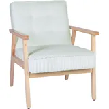 Home Affaire Loungesessel HOME AFFAIRE "MENONRI mit Armlehnen aus Massivholz", beige (cream), B:64cm H:83cm T:77cm, rubber wood frame, pine wood, plywood, foam, fabric, Sessel, Relaxsessel, Lese-Sessel, Cocktailsessel in Cord und Webstoff