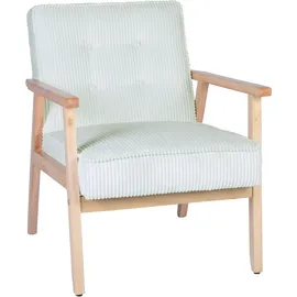 Home Affaire Loungesessel HOME AFFAIRE "MENONRI mit Armlehnen aus Massivholz", beige (cream), B:64cm H:83cm T:77cm, rubber wood frame, pine wood, plywood, foam, fabric, Sessel, Relaxsessel, Lese-Sessel, Cocktailsessel in Cord und Webstoff