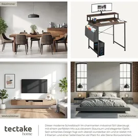 Tectake Schreibtisch Everett Dunkelbraun