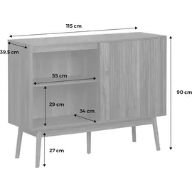 sweeek Anrichte 115 cm Braun