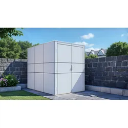 Fahrradbox BERTILO "HPL Bike in verschiedenen Farben", grau (hellgrau), Holzwerkstoff, Aufbewahrungsboxen, HPL, witterungsbeständig, farbstabil, BxTxH: 155x235x194 cm