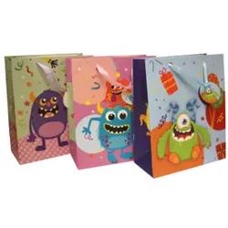 Geschenktragetasche Kind Monster sort. 51395 32x26x12cm