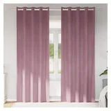 vidaXL Verdunkelungsvorhänge 2 pcs Dunkelrosa 140 x 245 cm Samt