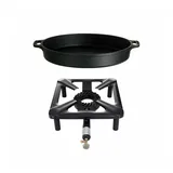 Paella World Hockerkocher Gaskocher mit Gusseisenpfanne Ø 40 cm