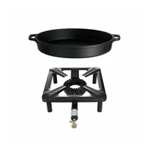 Paella World Hockerkocher Gaskocher mit Gusseisenpfanne Ø 40 cm
