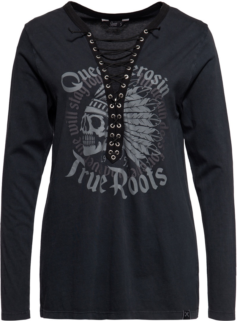 Queen Kerosin Indian Rider Queen Dames Longsleeve, zwart, XS Voorvrouw