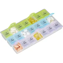 Relaxdays Medikamentenbox 7 Tage 3 Fächer 1 St.