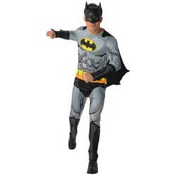 Rubie ́s Kostüm Comic Book Batman Kostüm, Einfache Verkleidung als Comic-Superheld! grau