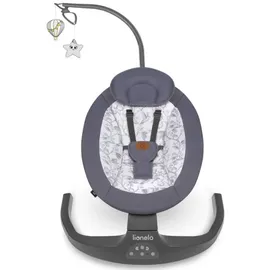 lionelo Ralf 2in1 Babywippe und Liegestuhl, Fernbedienung, 12 Melodien, zwei Schaukelrichtungen, 5 Schaukelgeschwindigkeiten, Sperrung, Rückenlehnenverstellung, Timer, leiser Betrieb