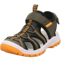 superfit Jungen Tornado Light Sandale, Grün Orange 7000, 27