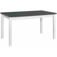 FURNIX Esstisch Adelima 1 mit ausziehbarer Tischplatte weiß Füße Graphitbasis