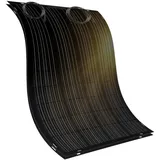 doitBau flexibles Solarmodul – Solar Panel Full‐Black – ultradünn 2 mm 1,9 kg 2er‐Set 400W verschattungsresistent begehbar wasserfest – 1332 x 770 mm für Wohnmobil Boot Balkon Dach