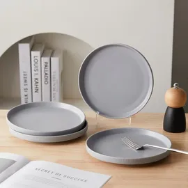 JIWOO Dessertteller Ø21 cm grau 4er Set