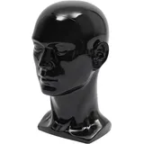 TESUGN Männlich Modellkopf, PVC Haarperücken Schaufensterpuppe Kopf, Perückenkopf Dekokopf Mannequin Kopf Hüte Brille für Perücken, Hüte, Turbane, Nackenschals und Haarbänder, 50x30cm, Schwarz