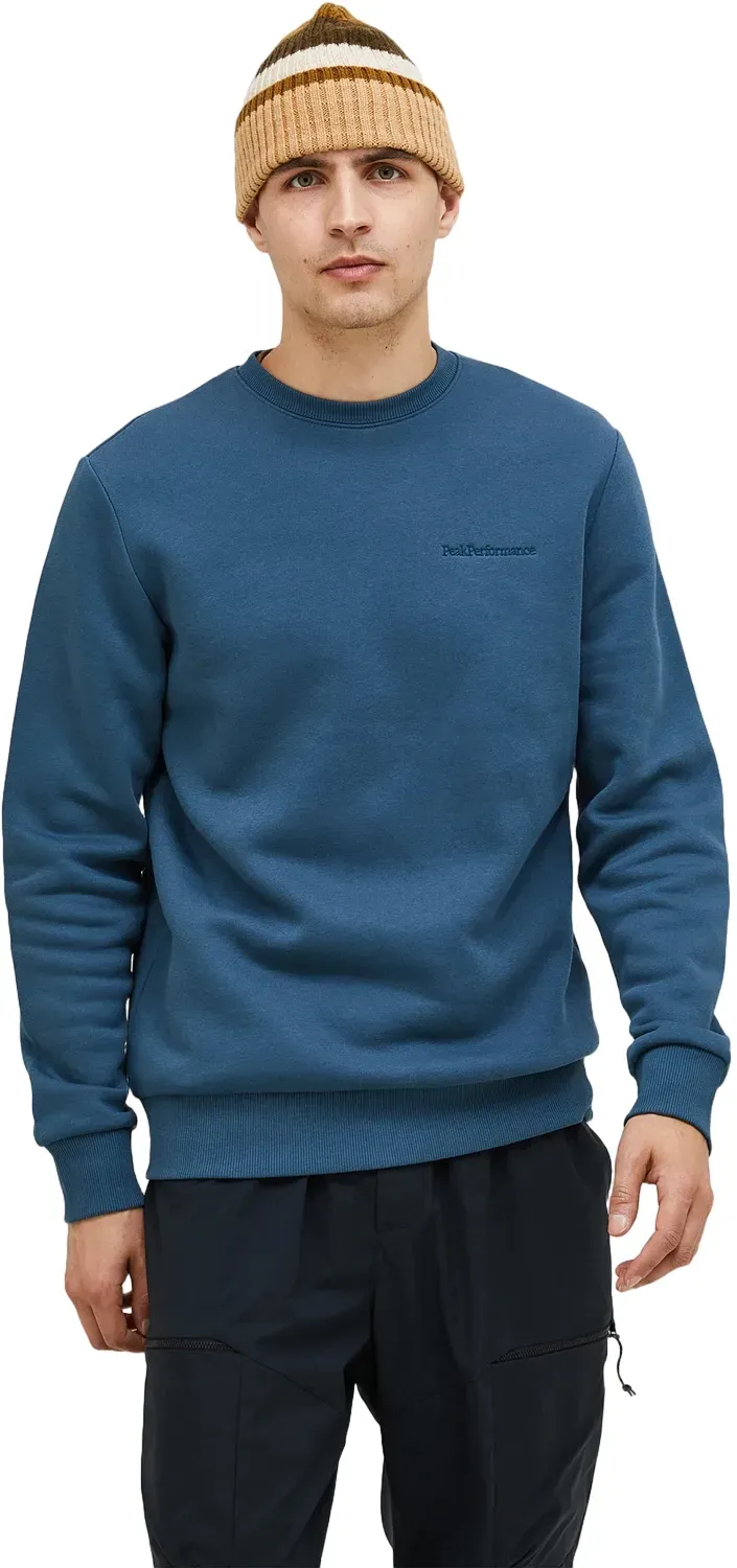 Peak Performance Pullover Original Small Logo Crew, petrol