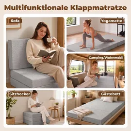 Homcom Klappmatratze 90 x 200 cm H2 Polyester