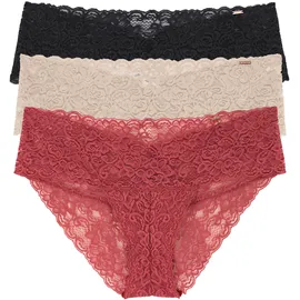 DORINA Slip 3 St. Beige/Schwarz  L